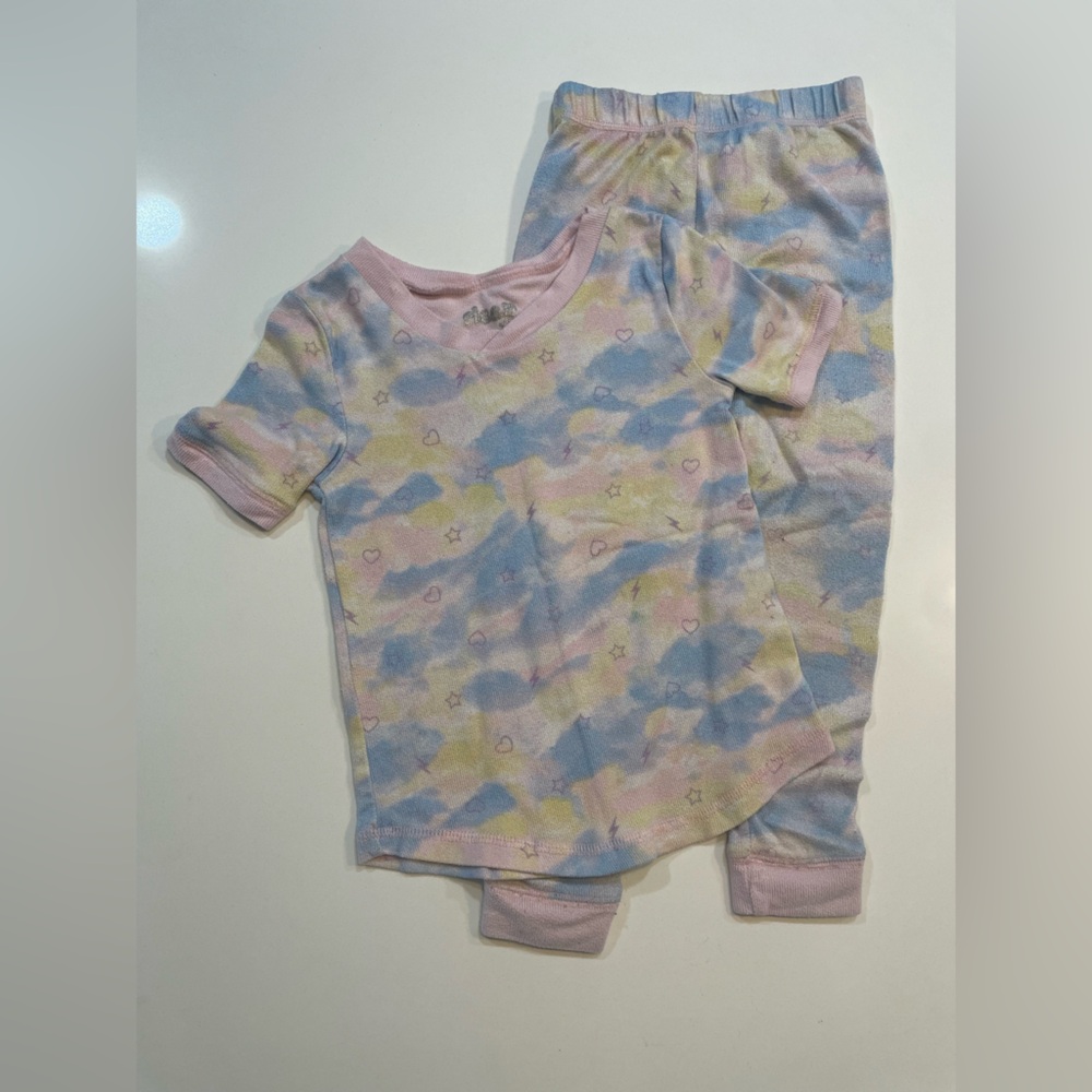 Pastel Soft ☁️ Clouds Tie-Dye Pajama Set✨
